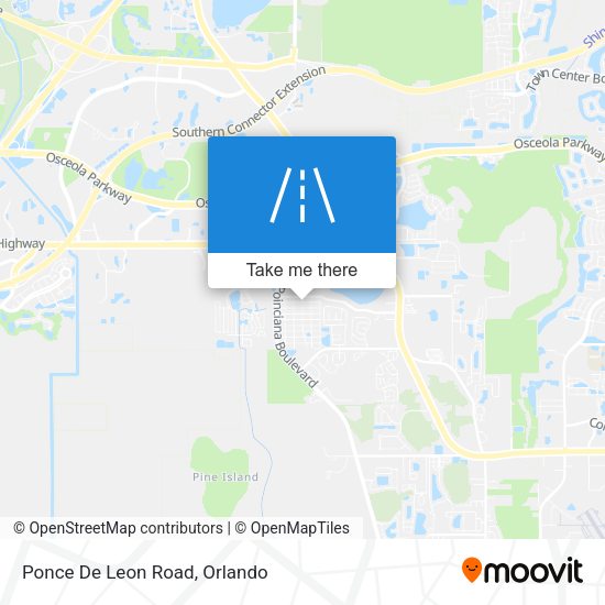 Ponce De Leon Road map