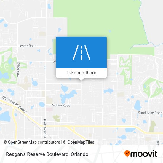 Reagan's Reserve Boulevard map