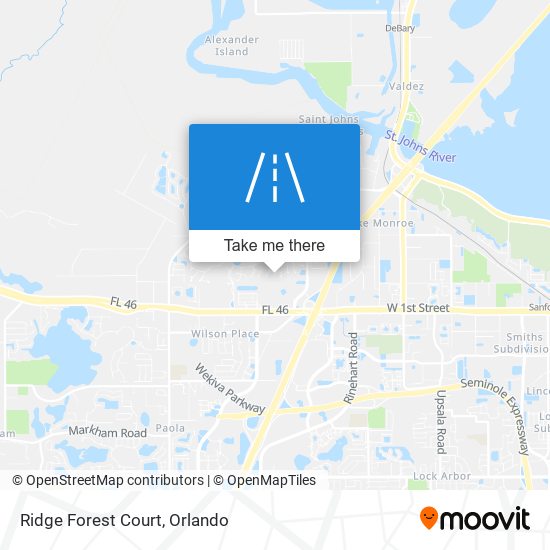 Mapa de Ridge Forest Court
