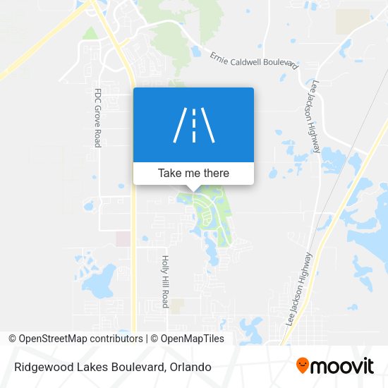 Ridgewood Lakes Boulevard map