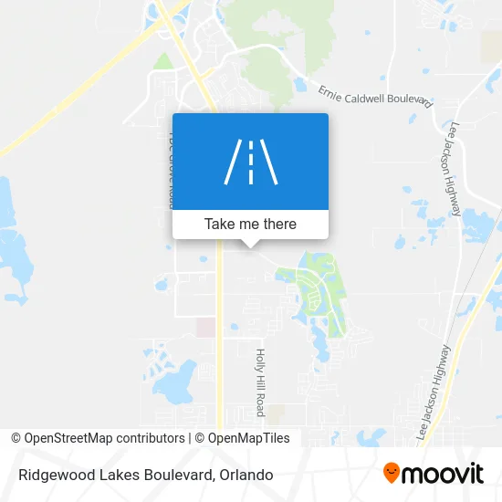 Ridgewood Lakes Boulevard map