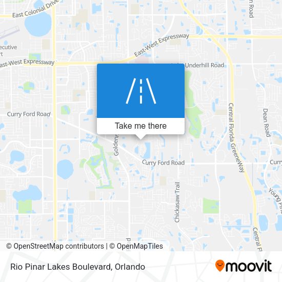 Rio Pinar Lakes Boulevard map