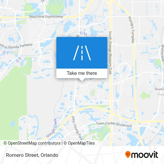 Romero Street map