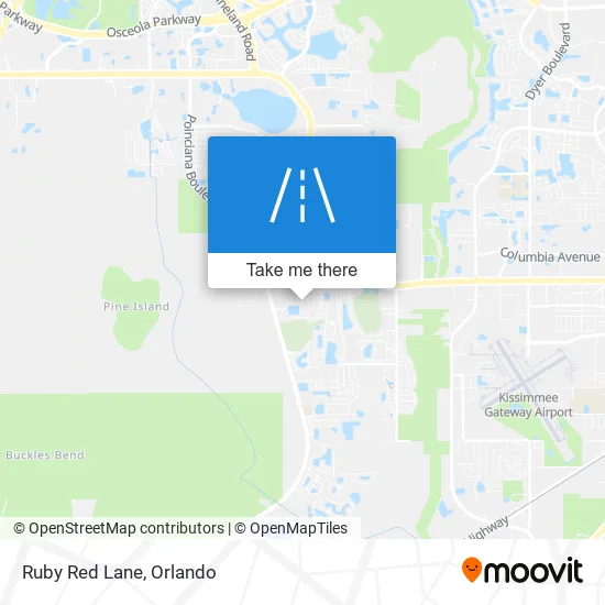 Ruby Red Lane map