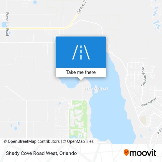 Shady Cove Road West map