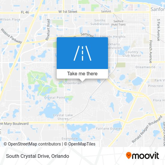 South Crystal Drive map