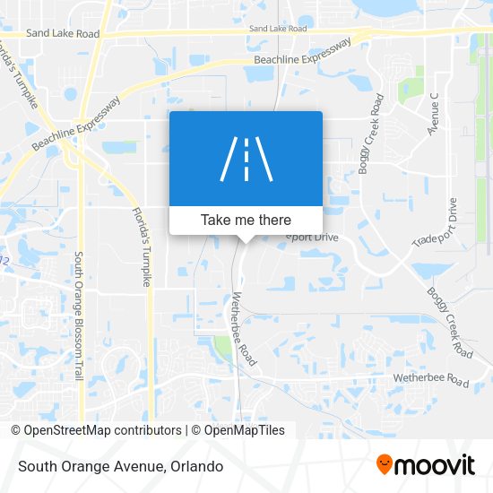 South Orange Avenue map