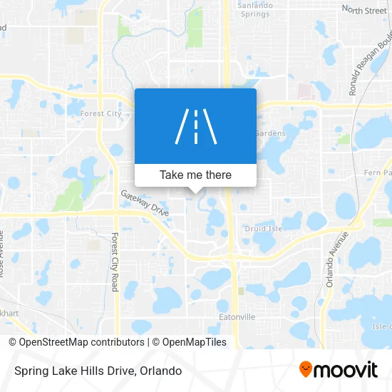 Spring Lake Hills Drive map