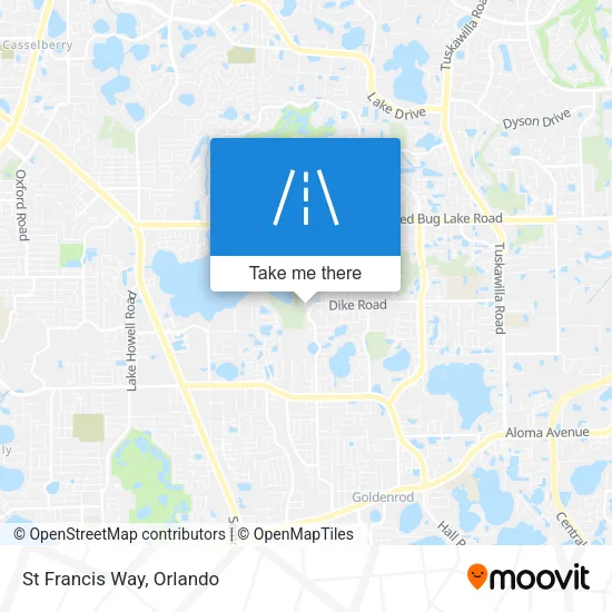 St Francis Way map