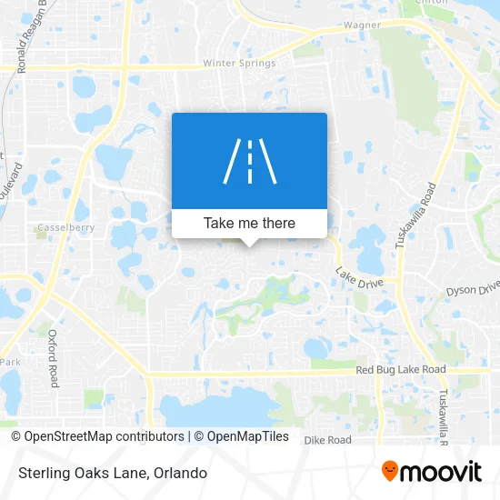 Sterling Oaks Lane map