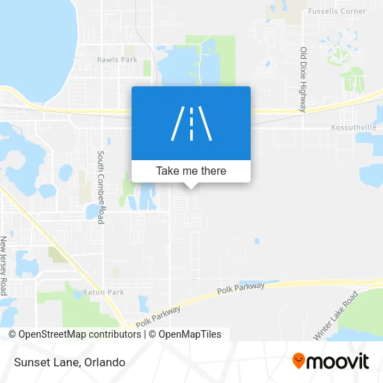 Sunset Lane map