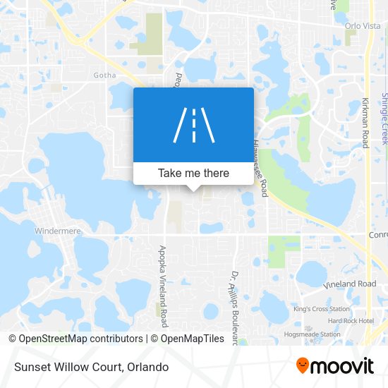 Sunset Willow Court map