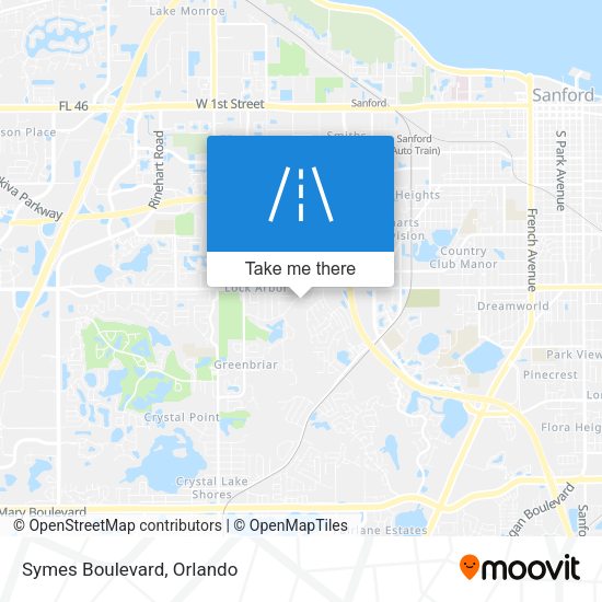 Mapa de Symes Boulevard