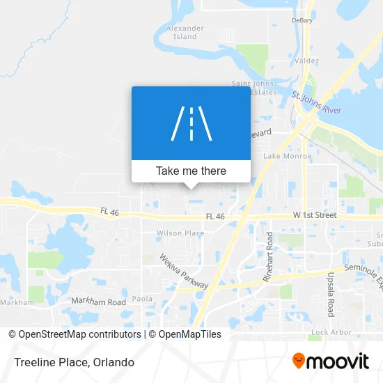 Treeline Place map