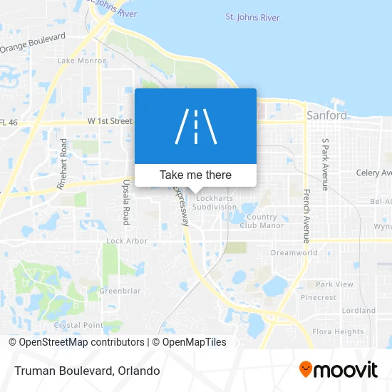 Truman Boulevard map