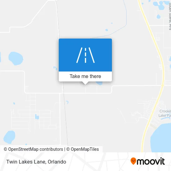 Twin Lakes Lane map