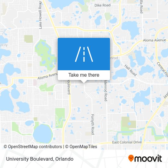 University Boulevard map