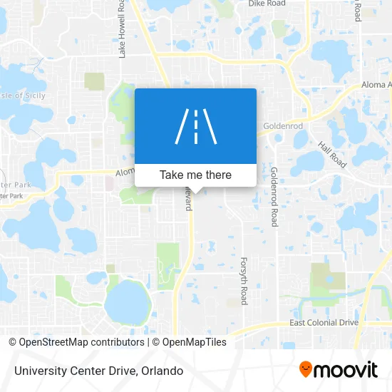 University Center Drive map