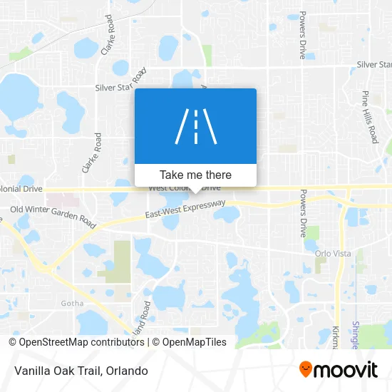 Vanilla Oak Trail map