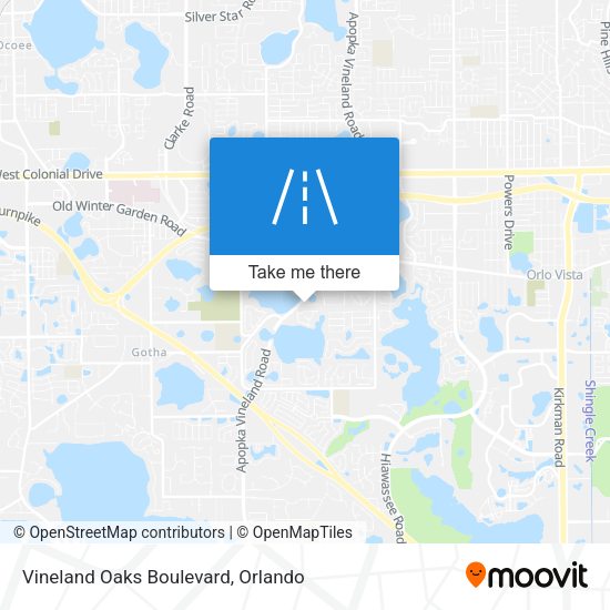 Vineland Oaks Boulevard map