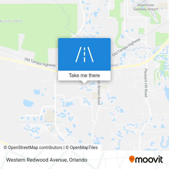 Western Redwood Avenue map