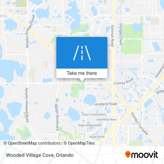 Wooded Village Cove map