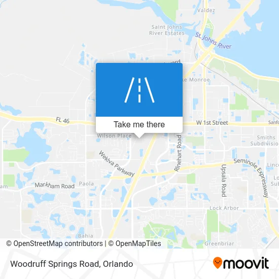 Woodruff Springs Road map