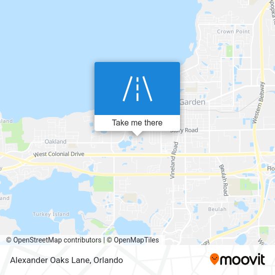 Alexander Oaks Lane map