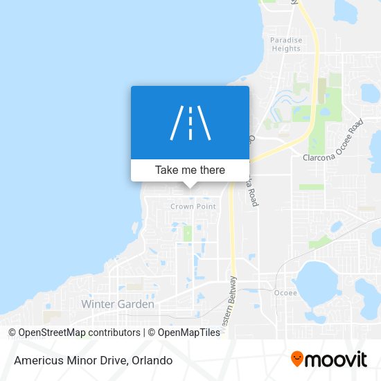 Americus Minor Drive map