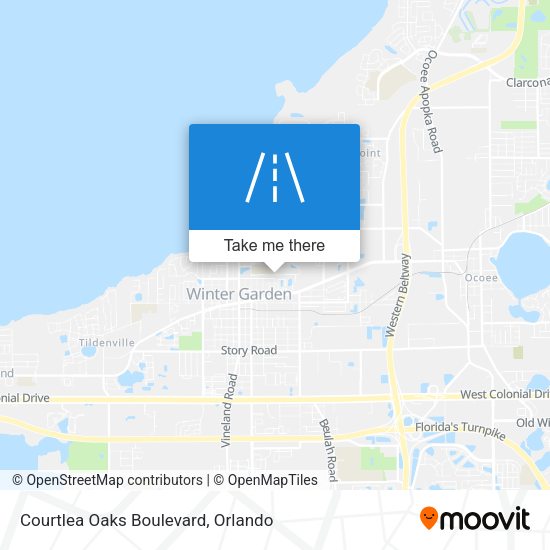 Mapa de Courtlea Oaks Boulevard