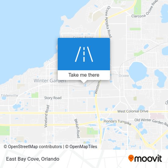 Mapa de East Bay Cove