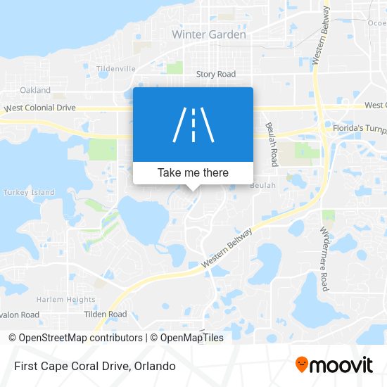 First Cape Coral Drive map