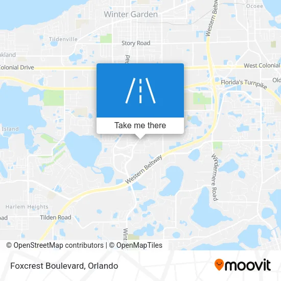 Foxcrest Boulevard map