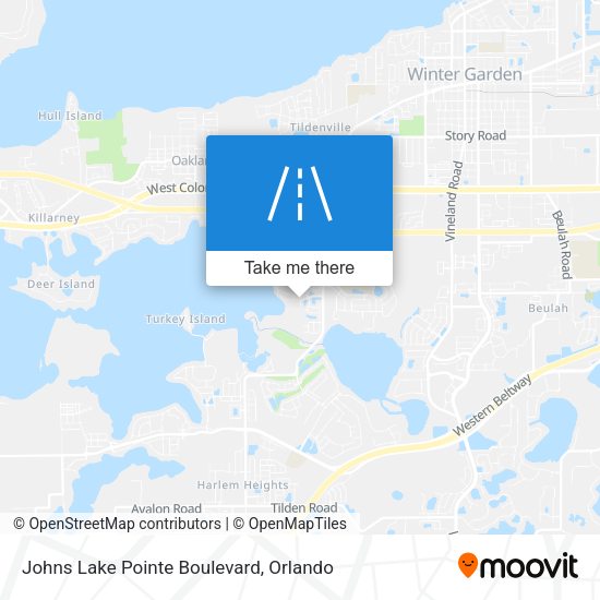 Mapa de Johns Lake Pointe Boulevard