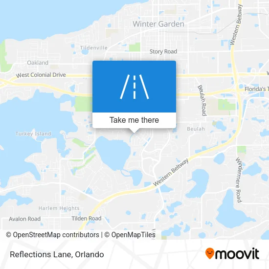Reflections Lane map