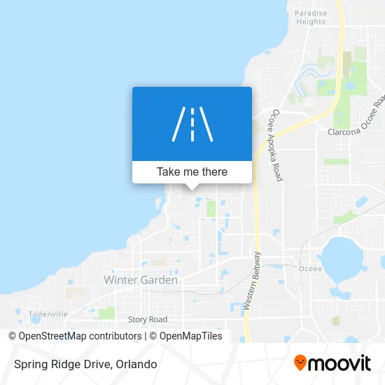 Spring Ridge Drive map