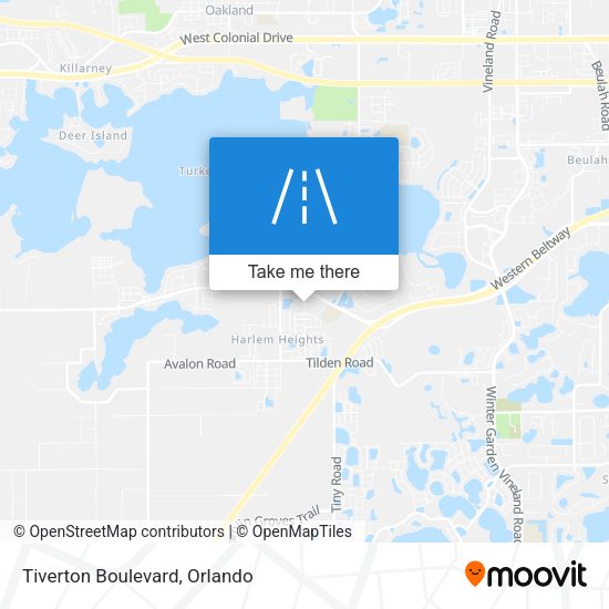 Tiverton Boulevard map