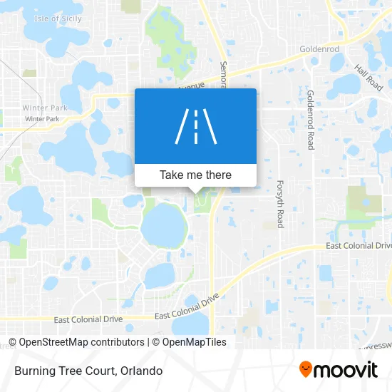 Burning Tree Court map