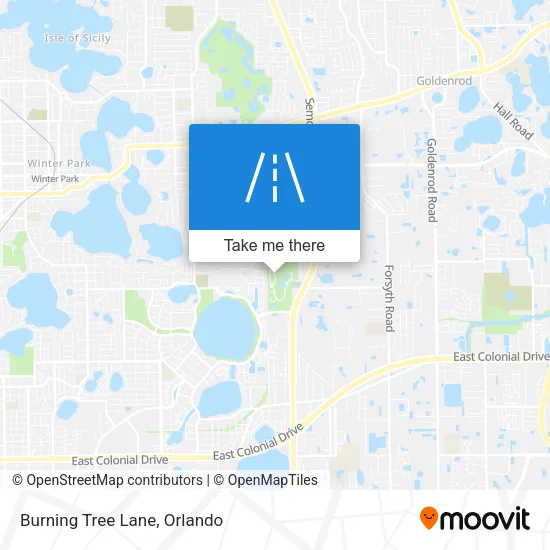 Burning Tree Lane map