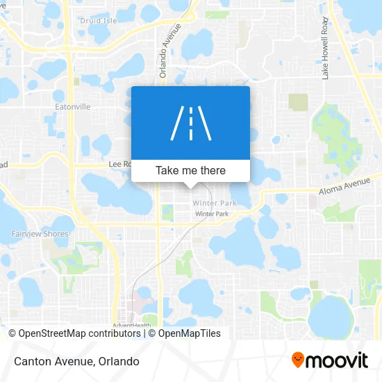 Canton Avenue map