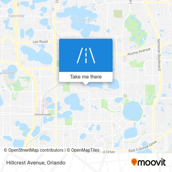 Hillcrest Avenue map