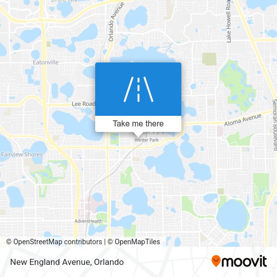 New England Avenue map