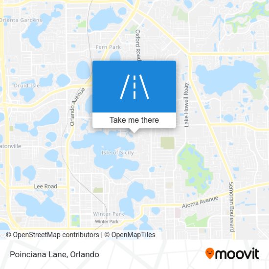 Poinciana Lane map