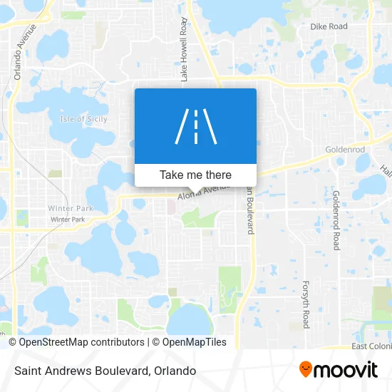 Saint Andrews Boulevard map