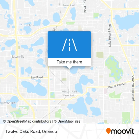 Twelve Oaks Road map