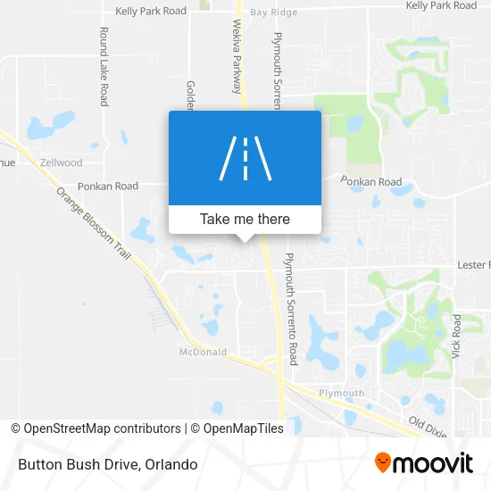 Button Bush Drive map