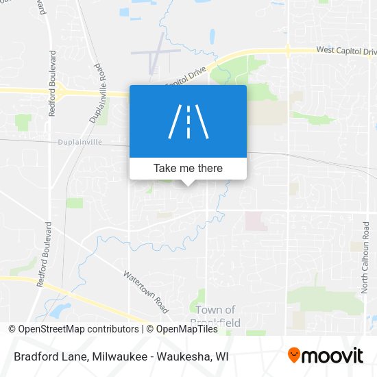 Bradford Lane map