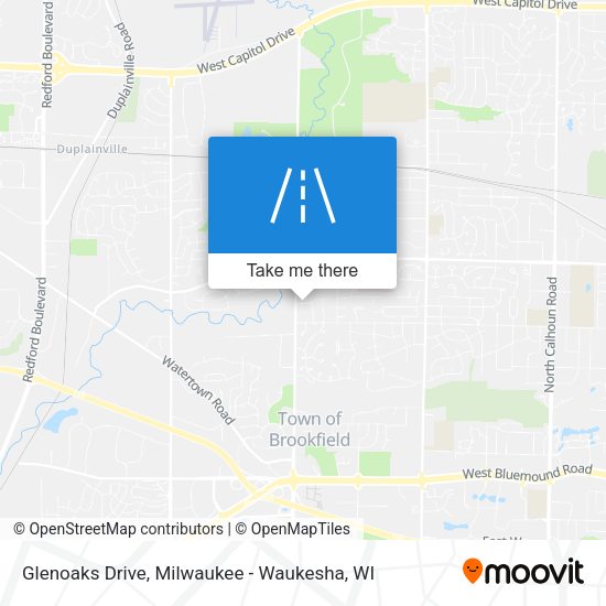 Glenoaks Drive map