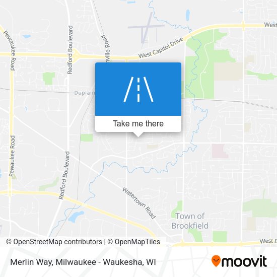 Merlin Way map