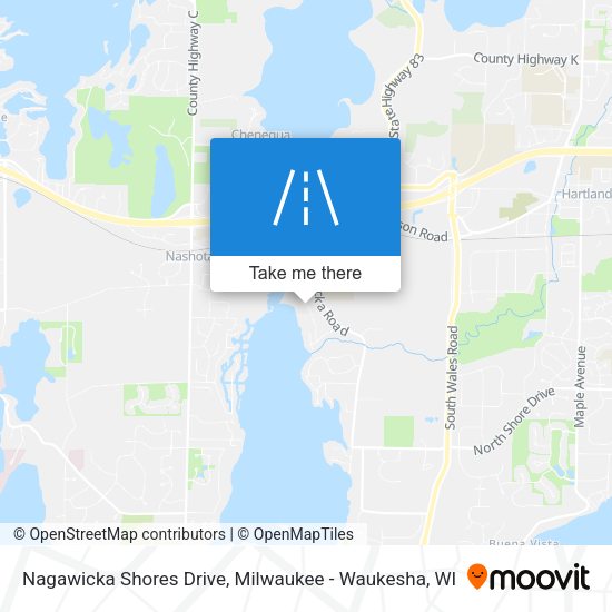Nagawicka Shores Drive map